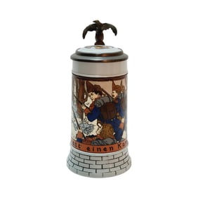 Mettlach #2833 E, German Beer Stein, I Had a Comrade