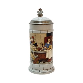 Mettlach #2880 I, German Beer Stein, Tavern Scene