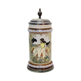 Villeroy & Boch Mettlach #2901, German Beer Stein, Little Red Riding Hood