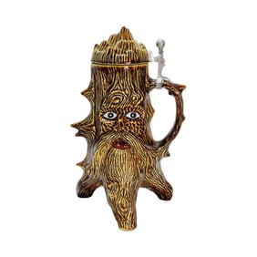 German Stein, German Character Stein, Tree Trunk Stein
