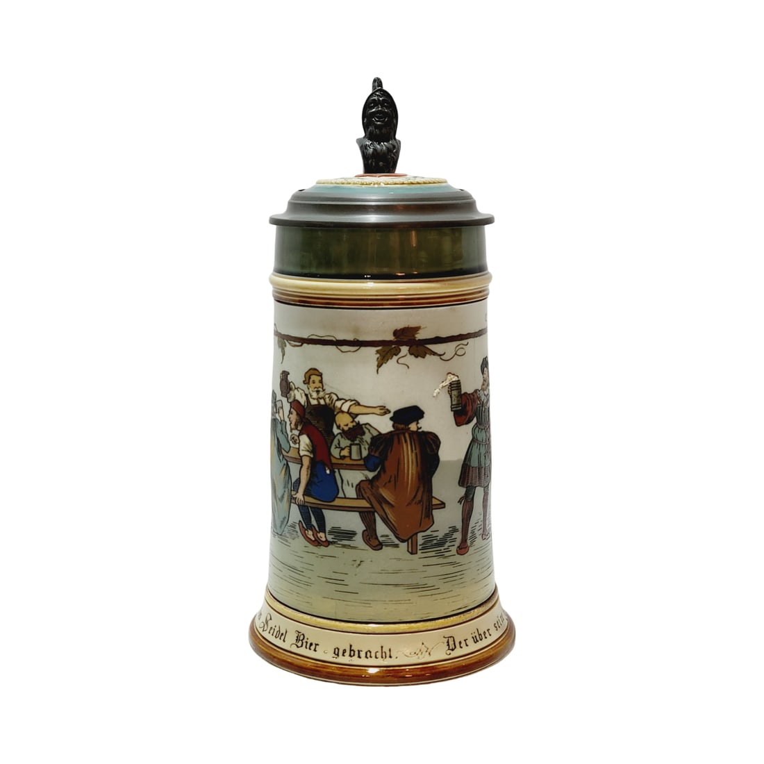 Mettlach #2028, German Beer Stein, Round of Drinks (1 of 8)