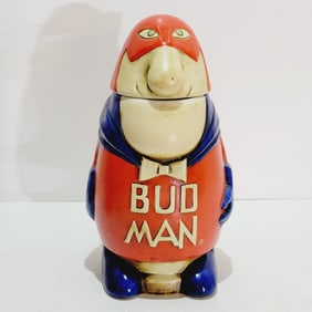 Ceramarte Budweiser CS1A, Brazilian Beer Stein, Original Bud Man Stein