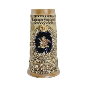 Ceramarte Budweiser CS2, Brazilian Beer Stein, A & Eagle stein