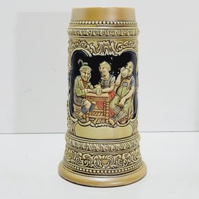 Ceramarte Budweiser CS4, Brazilian Beer Stein, German Tavern Scene