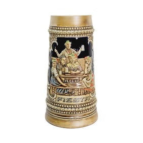 Ceramarte Budweiser CS5, Brazilian Beer Stein, Pileque - Variation signed Fiesta