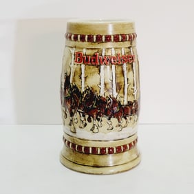 Ceramarte Green Cases Budweiser CS50, Brazilian Beer Stein, Snowy Woodland - Green Cases
