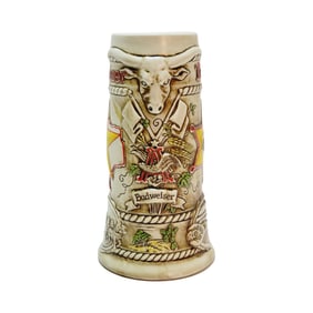 Ceramarte Budweiser CS52, Brazilian Beer Stein, Budweiser Texas