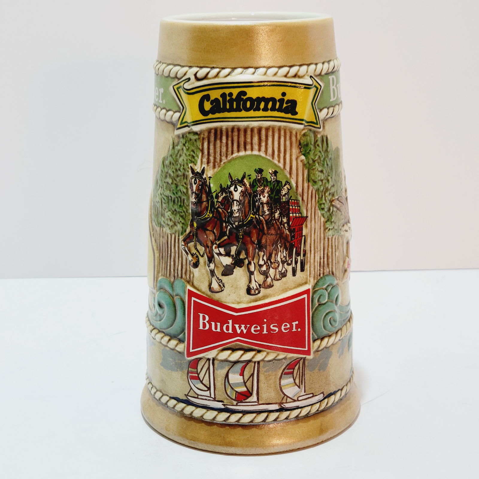 Ceramarte Budweiser CS56, Brazilian Beer Stein, Budweiser California (1 of 12)