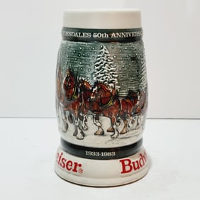 Ceramarte Budweiser CS57, Ceramarte Beer Stein, 50th Anniversary Celebration