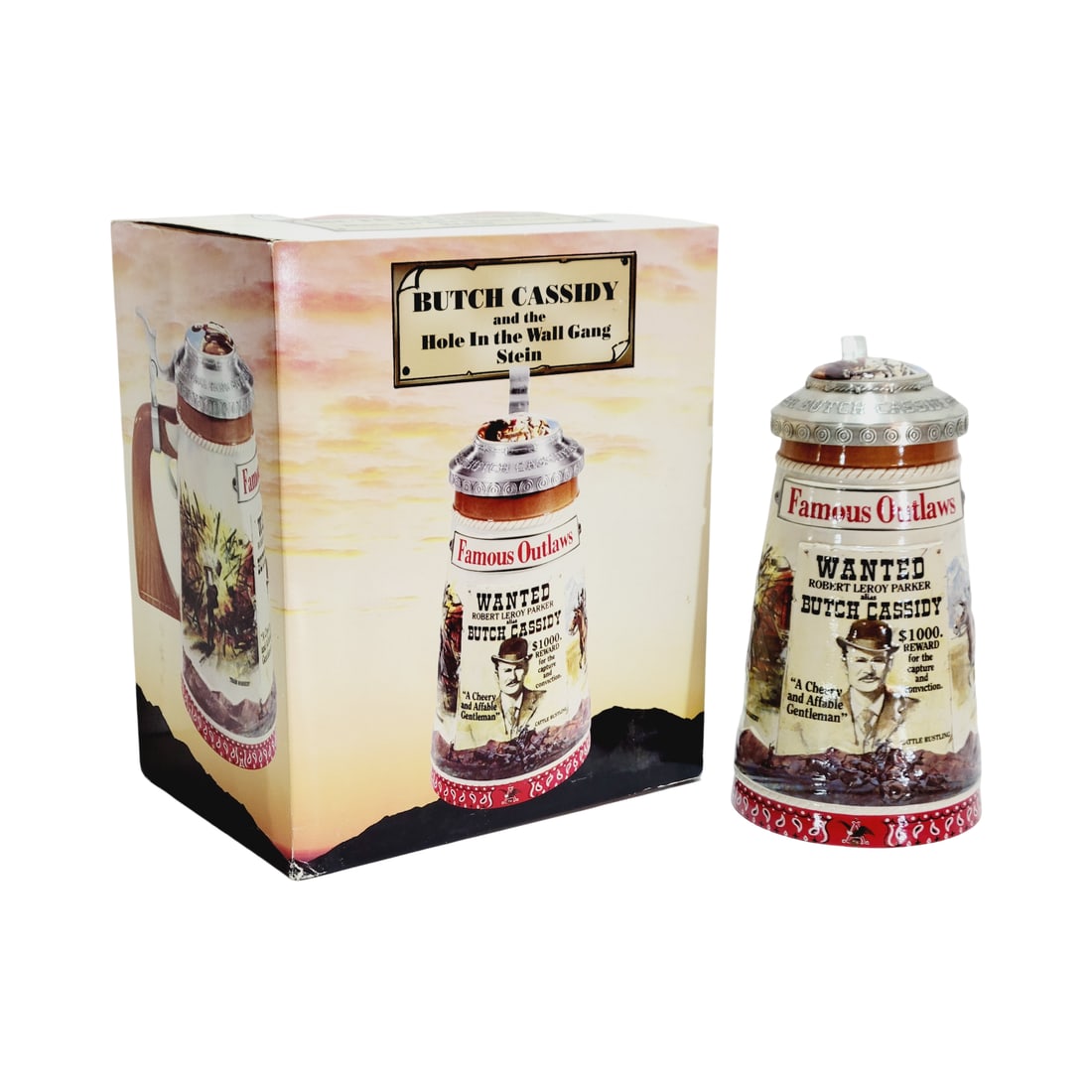 Tradex GmbH Budwieser CS522, Chinese Beer Stein, Butch Cassidy and the Hole in the Wall Gang (1 of 12)