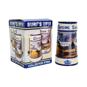 Brax Ltd. Corona Stein, Chinese Beer Stein, Surfs Up