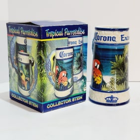 Brax Ltd. Corona Stein, Chinese Beer Stein, Welcome to Parrotdise