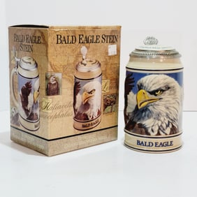 Ceramarte Budwieser CS106, Brazilian Beer Stein, Bald Eagle