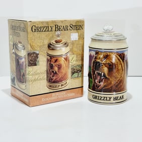 Ceramarte Budwieser CS199, Brazilian Beer Stein, Grizzly Bear