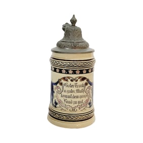 Marzi & Remy #958, German Beer Stein, Mythical Creatures with Saying