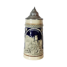 Giles & Sohn Pottery, German Beer Stein, Heidelberg & Perkeo