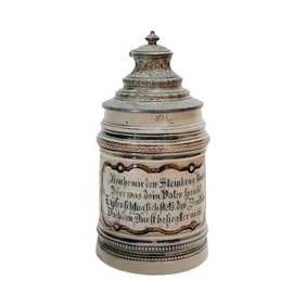 Reinhold Merkelbach #331, German Beer Stein, Mosaic with Verse