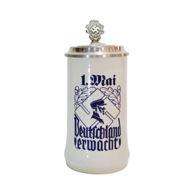 Allach Porcelain Stein, German Beer Stein, 1. MAI Deutschland Erwacht