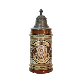 Hauber & Reuther Stein #430, German Beer Stein, Symbols of Drunkenness