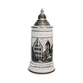 Porcelain Stein #42, German Beer Stein, Brauerei Cluss Heilbronn