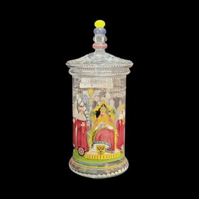 German Glass Lidded Humpen, The Electors dated 1616