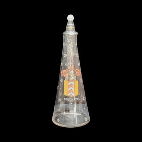 German Glass Beer Stein, Armorial Crest Stein, Neuchatel