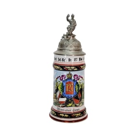 Regimental Stein, German Beer Stein, 9. Wurtt. Inf.-Rgt. Nr.127 Ulm 4. Comp. 1900-1902