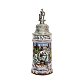 Regimental Stein, German Beer Stein, 12 Inft. Regt. 2 Comp. Neu-Ulm. 1900-1902