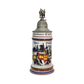 Regimental Stein, German Beer Stein, 4. Wurttb. Feld. Art. Regt. No.65. Ludwigsburg. 1900-1902