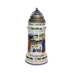 Regimental Stein, German Beer Stein, Kgl. Bay. 2. Inf. Regt.,, Kronprinz" 2. Comp. 1912-1914.