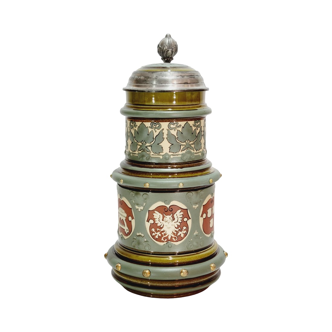 Mettlach Stein #2012, German Beer Stein, Symbols of the Hanseatic League (1 of 17)