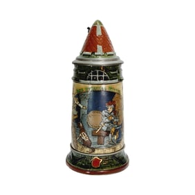 Mettlach Stein #2382, German Beer Stein, The Thirsty Knight
