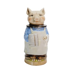 Willi Rittirsch Character Stein, German Beer Stein, Bartender Pig