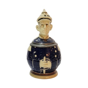 Merkelbach & Wick Character Stein #382, German Beer Stein, Moltke the Elder