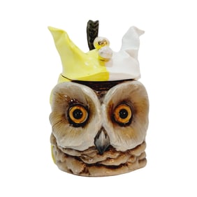 Schierholz & Sohn Character Stein #37, German Beer Stein, Jester Owl