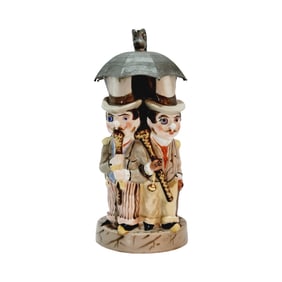 German Character Stein, German Beer Stein, Umbrella Men