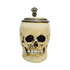 Ernst Bohne & Sohne Character Stein #8423, German Beer Stein, Skull