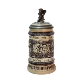 Marzi & Remy Stein, German Beer Stein, Monkeys with a Saying
