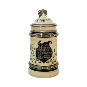 Adolf Diesinger #1094, German Beer Stein, Musical Gnomes with Saying