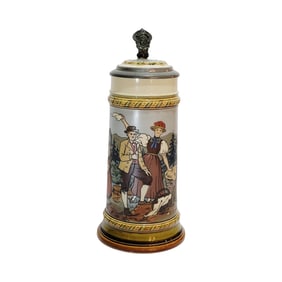 Mettlach Stein #2768, German Beer Stein, Black Forest Costumes