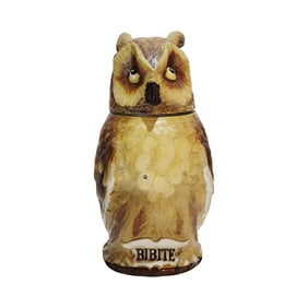 Mettlach Stein #2036, German Beer Stein, Owl Character Stein