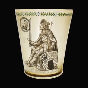 Fritz Heckert Type Beaker, German Beaker, German King on Thrown