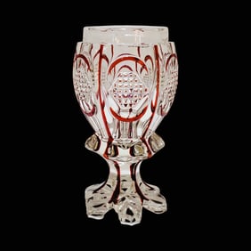Northern Bohemian Goblet, German Goblet Glass, Footed Goblet