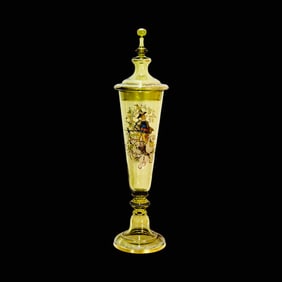Theresienthal Pokal Stein, German Pokal Stein, Troubadour with Floral Design