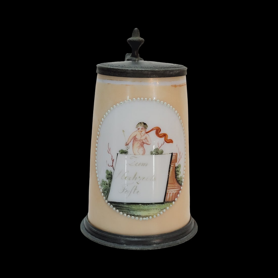 Milk Glass Stein, German Beer Stein, Wedding Presentation Stein (1 of 13)