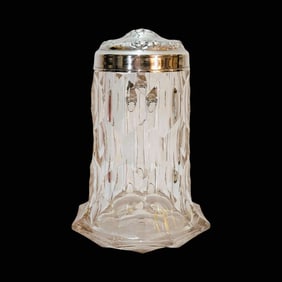 Glass Stein, German Beer Stein, Diamond Cut Stein