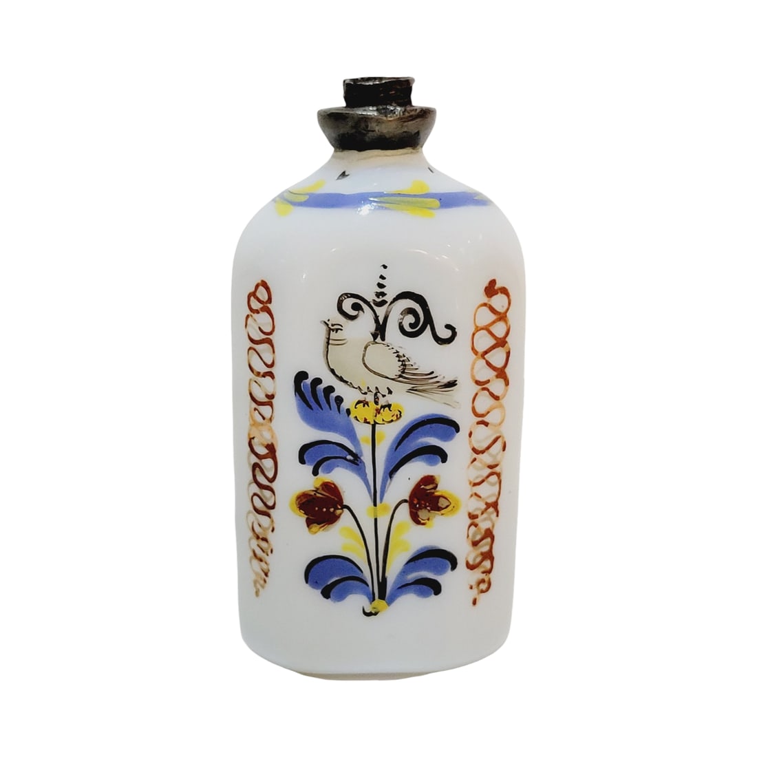 Southern Germany Liquor Bottle, German Liquor Bottle, Rectangular Liquor Bottle with Bird (1 of 8)