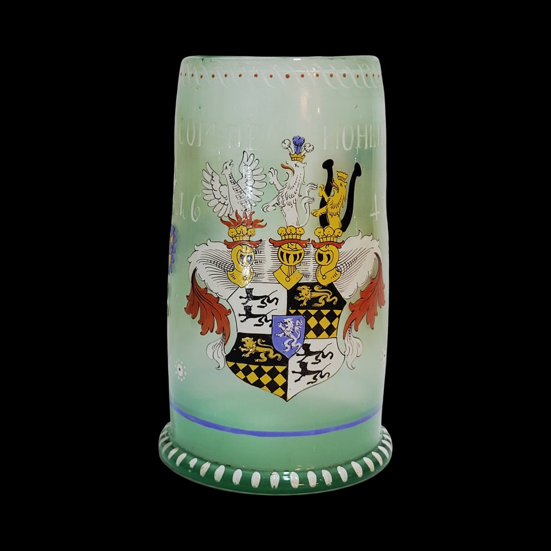 Bohemian Humpen, German Humpen, Com = De = Hohenlohe German Crest Humpen (1 of 15)