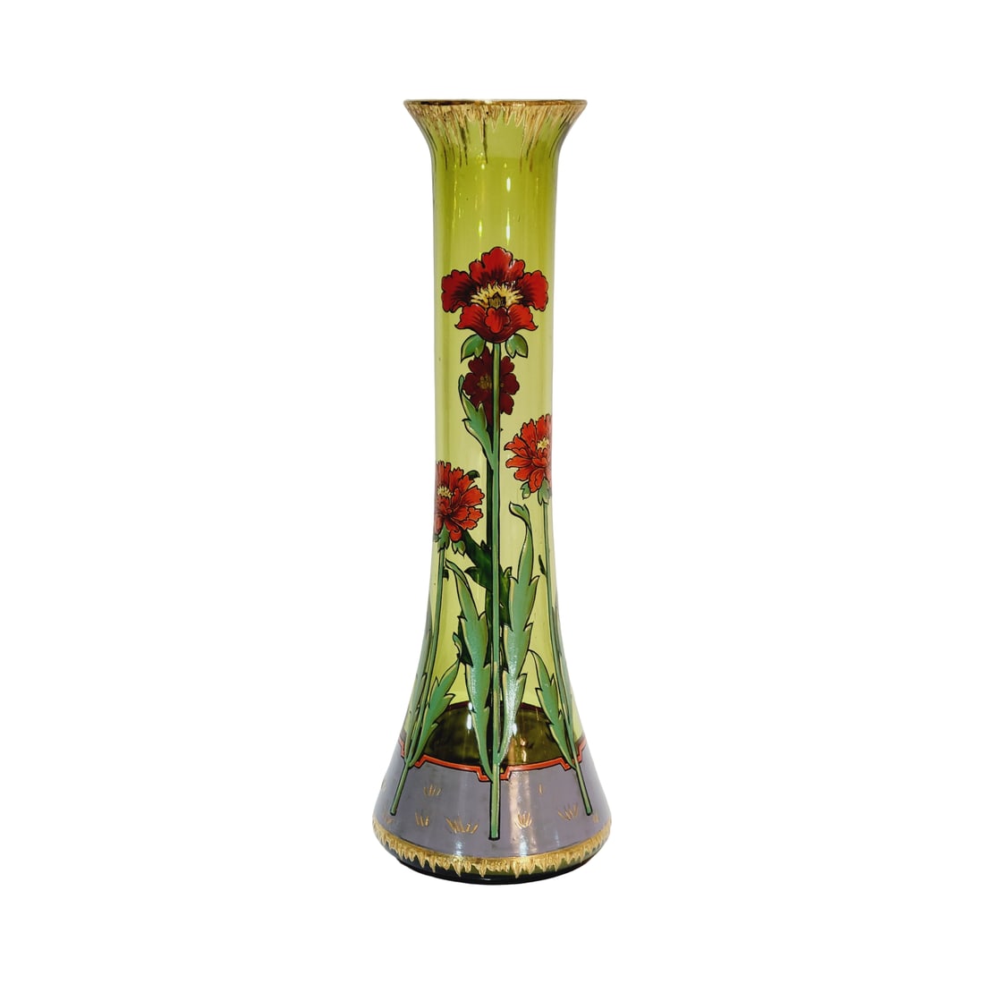Fritz Heckert Vase, German Glass Vase, Slender Floral Vase (1 of 13)