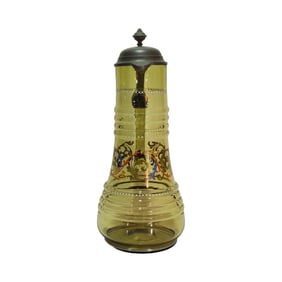 Theresienthal Stein, German Beer Stein, Bulbous Floral Stein